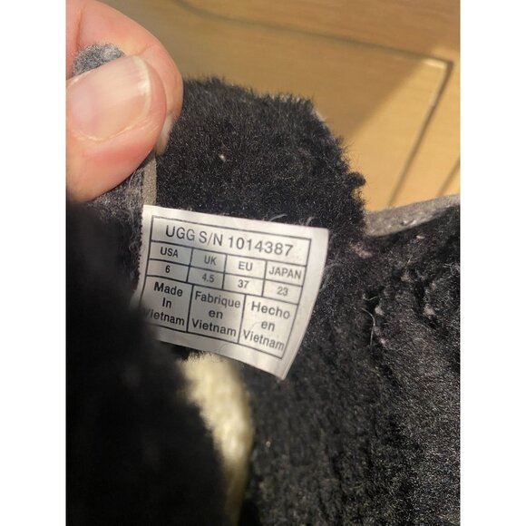 UGG ADIRONDACK II WOMEN WINTER BOOTS LEATHER CHARCOAL US 6 / UK 4.5/ EU 38 - Picture 5 of 8